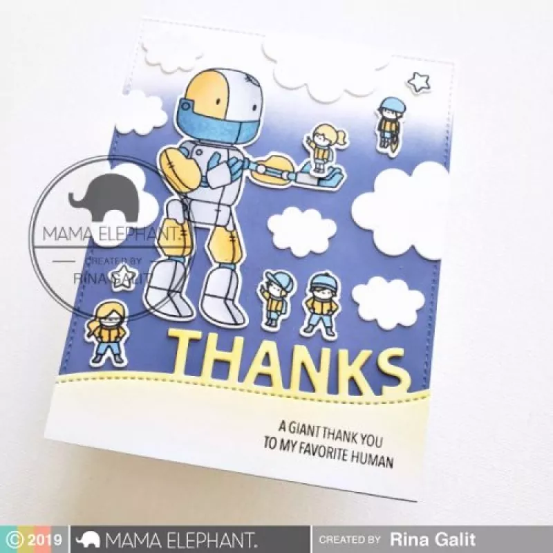 me and my robot clear stamps mama elephant 1