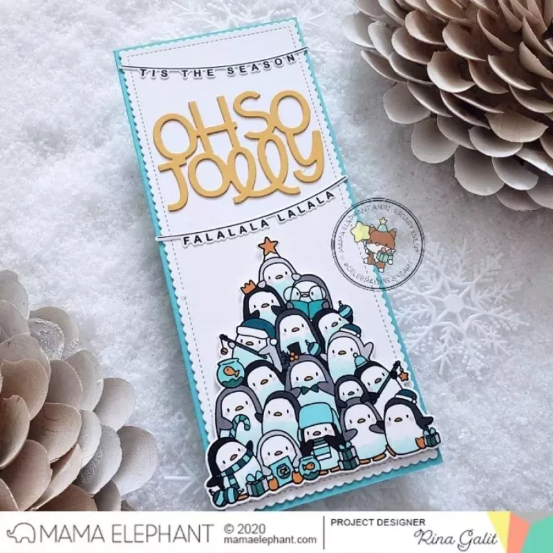 Oh Penguin Tree Mama Elephant Stamp & Die Bundle 2