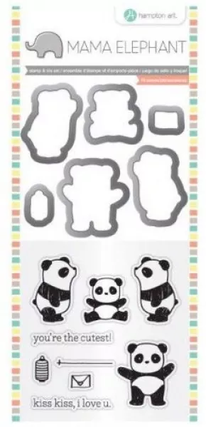 panda clearstamps dies Mama Elephant sc0765