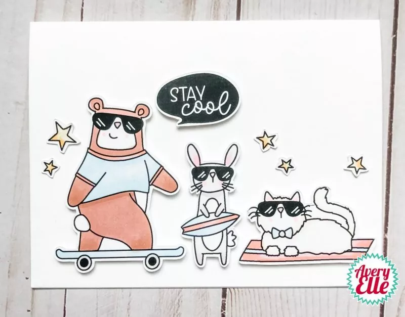 stay cool clear stamps avery elle