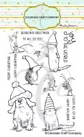 Christmas Hats Clear Stamps Colorado Craft Company by Anita Jeram