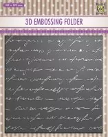 3-D Embossing Folder - Writing - Nellie's Choice