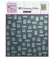 3-D Embossing Folder - Presents - Nellie's Choice