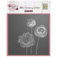 3-D Embossing Folder - Flowers - Nellie's Choice