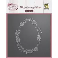 Eggshaped Flower Wreath 3D Embossing Folder von Nellie's Choice