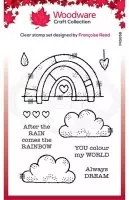 Rainbow World Clear Stamps Woodware Craft Collection