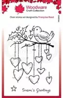 Hanging Hearts - Clear Stamps - Woodware Craft Collection