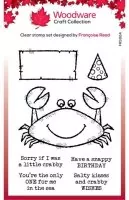 Mr Crab Clear Stamps Woodware Craft Collection