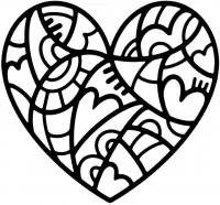 Doodle Heart stencil schablone Woodware Craft Collections
