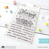 Hooray Wishes - Clear Stamps - Mama Elephant - 2te Wahl
