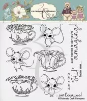 Teacups & Mice Clear Stamps Stempel Colorado Craft Company by Kris Lauren