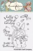 Bundle Up Bunny Clear Stamps Colorado Craft Company by Kris Lauren