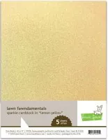 Lawn Fawn Sparkle Cardstock - Pack - Lemon Yellow - 8,5"x11