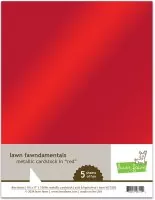 Metallic Cardstock - Red - 8,5"x11 - Lawn Fawn