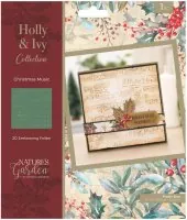 Holly & Ivy - 2D Embossing Folder - Christmas Music - Crafters Companion