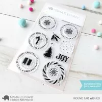 Round Tag Wishes - Clear Stamps - Mama Elephant