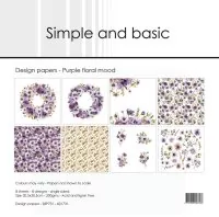 Simple and Basic Purple Floral Mood 12x12 inch Paper Pack