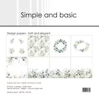 Simple and Basic Soft and Elegant 12x12 inch Paper Pack