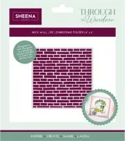 Through the Window - 2D Embossing Folder - Brick Wall - Crafters Companion