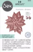 Kathrin Breen 3-D Impresslits Embossing Folder - Poinsettia - Sizzix