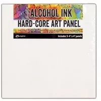 Alcohol Ink Hard-Core Art Panel - 4"x4"- Tim Holtz