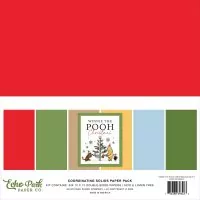 Winnie The Pooh Christmas - Coordinating Solids Set - 12"x12" - Echo Park