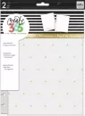 Create 365 - The Happy Planner - CLASSIC - Snap-In Cover - White/Gold Dots
