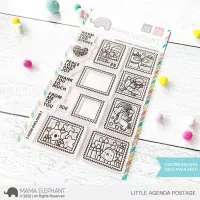 Little Agenda Postage - Clear Stamps - Mama Elephant
