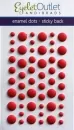 Matte Red - Enamel Dots