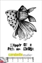 SA70102E art cling stamps carabelle studio happy as a fish